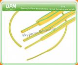 UPM heat shrink-S11 Green-Yellow dual color stripped heat shrinkable tubing